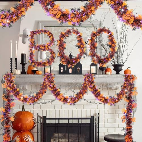 33 FT Halloween Tinsel Garland Decorations (33 Foot)