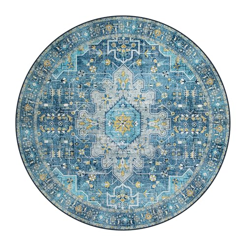 Ultra Thin Washable 5ft Round Rug