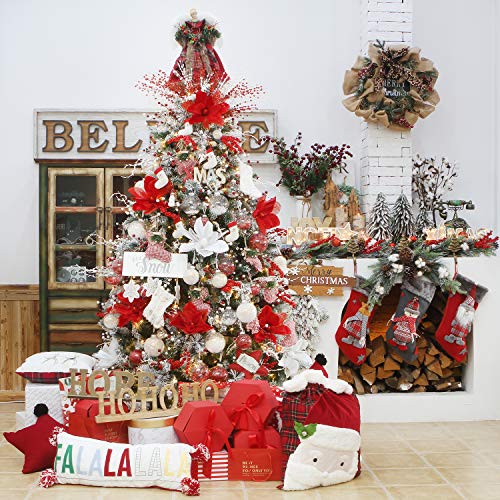 24 Pack Clear Christmas Ball Ornaments with Fillers (24 Count)