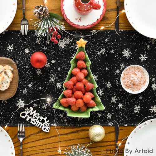 Snowman Christmas Table Runner Home Party Decor 13x90 Inch