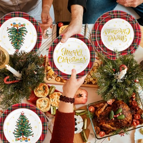 Merry Christmas Plates and Napkins Set (150 Count)