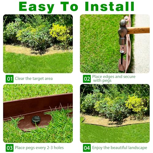 Landscape Edging Border 60 FT 2 Inch Tall with 120 Spikes