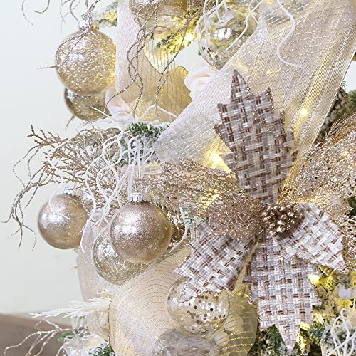 24 Pack Clear Christmas Ball Ornaments with Fillers (24 Count)