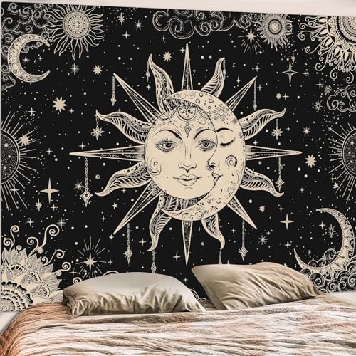 Sun and Moon Tapestry Mandala Wall Tapestry
