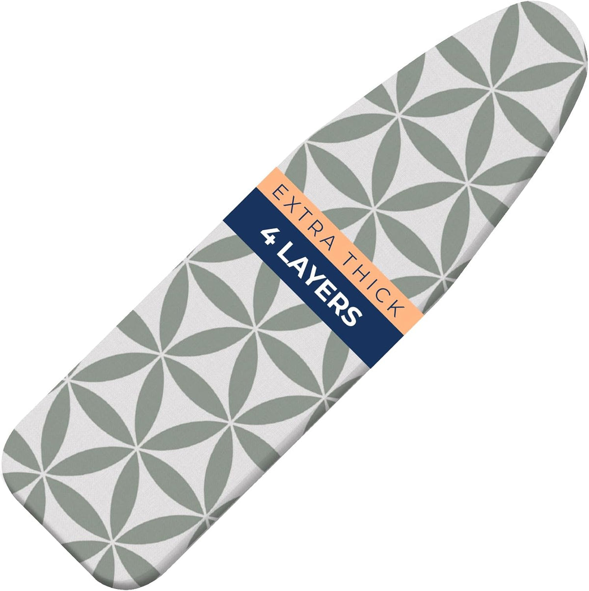 Ironing Board Cover and Pad Extra Thick Heavy Duty Padded 4 Layers Non Stick Scorch and Stain Resistant 15x54 and 3 Fasteners Elastic Edge with Bonus Protective Scorch Mesh Cloth - HavenBliss Decor