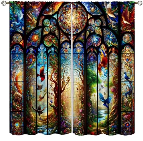 Stained Glass Curtains (2 Count)