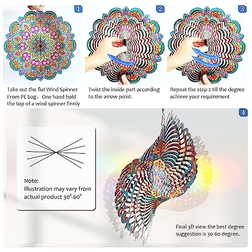 Wind Spinners Outdoor Mandala Lucky Star