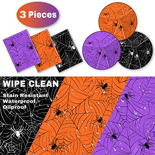 3 Pack Halloween Tablecloth Rectangular Table Halloween Party Decorations (3 Count)