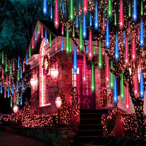 Christmas Lights Outdoor Tree Cascading Icicle Light UL Certified (8 Count)