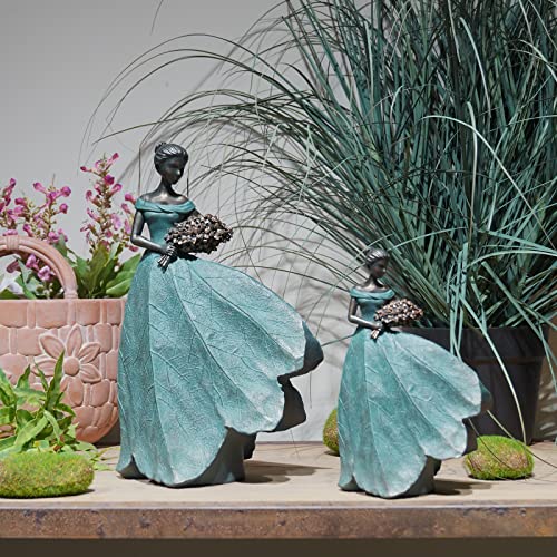 Fairy Statue Leaf Angel Girls Resin Table Decor 5x3x7.5 Inch