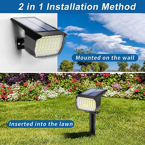 Solar Spot Lights Outdoor Landscape Spotlights 12 Pack Cool White (12 Count)