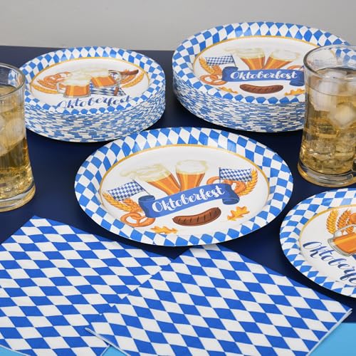 150Pcs Oktoberfest Paper Plates & Napkins (150 Count)