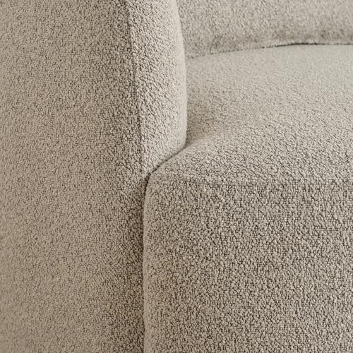 34" Wide 2 Boucle Swivel Barrel Chairs and 2 Ottomans Set (2 Count)