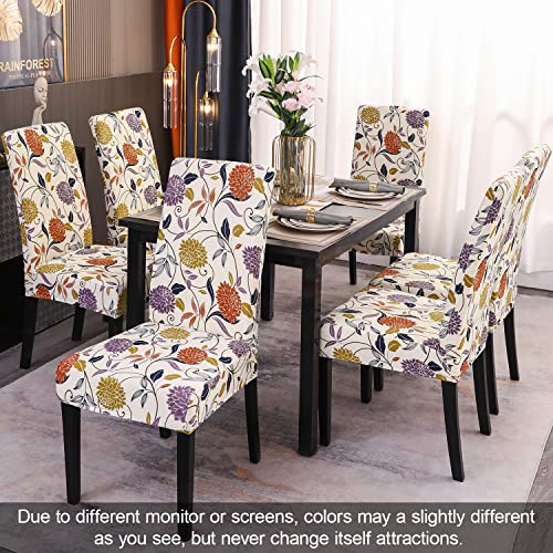Pattern Chair Covers for Dining Room Set of 4