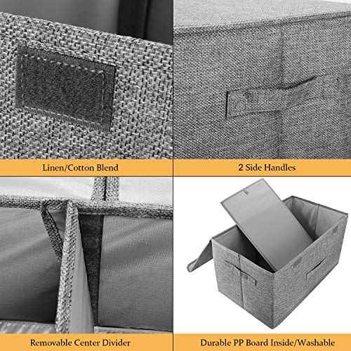2 Pack Storage Boxes with Lids and Handles (2 Count)