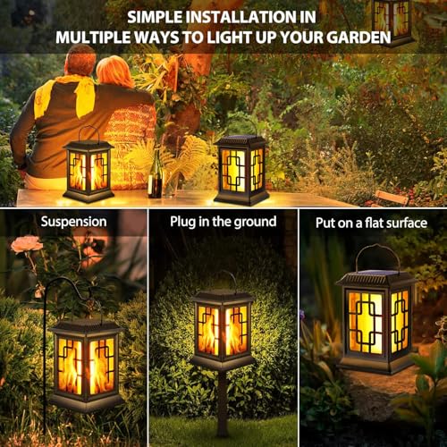 Flickering Solar Lantern Outdoor (2 Count)