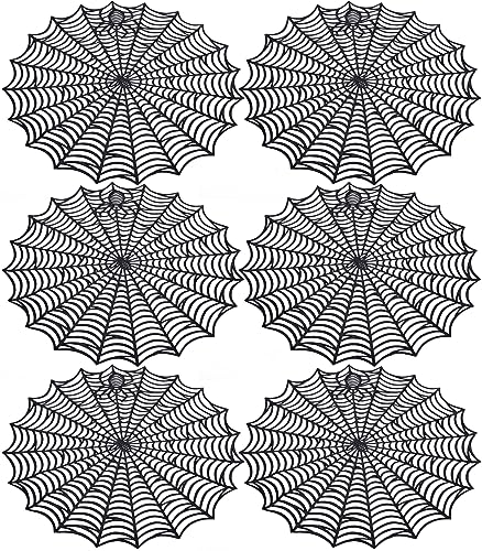 6 Pcs Halloween Spider Web Placemats (6 Count)