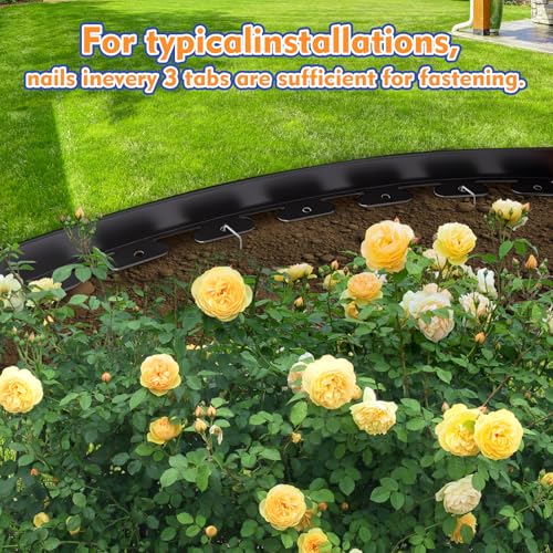 1.5 Inch x 100 FT Landscape Edging (100 Count)