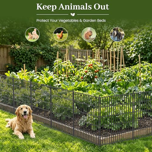 No Dig Garden Fence Outdoor for Yard (78.67 Sq Ft)