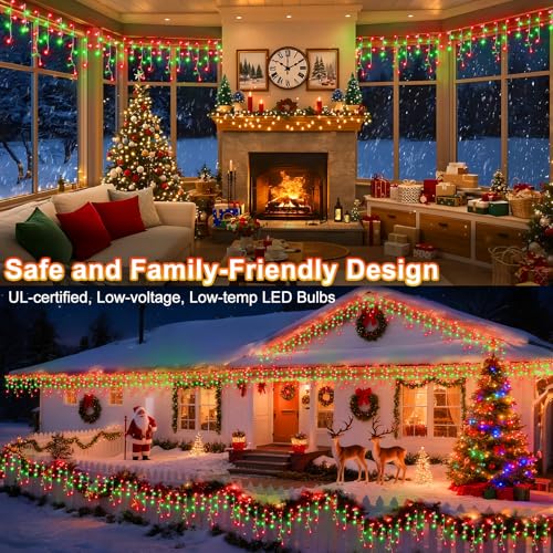 Christmas Lights Outdoor Decorations 33ft 400 LED Hanging Light