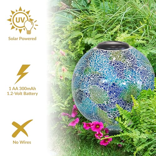 Sunnydaze Solar Gazing Ball for Garden (2 Count)