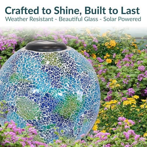 Sunnydaze Solar Gazing Ball for Garden (2 Count)