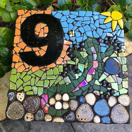 200g Green Glass Mosaic Tiles (7.05 Ounce)