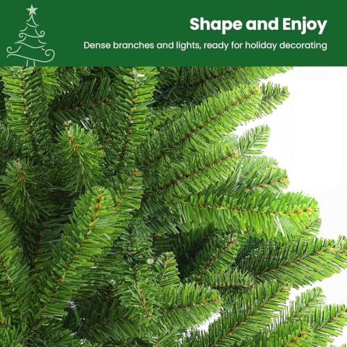 10ft Prelit Noble Fir Wide Artificial Christmas Tree with RGBW Light