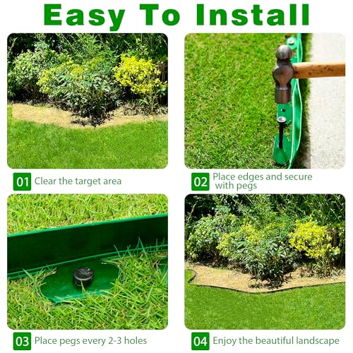 Landscape Edging Border 60 FT 2 Inch Tall with 120 Spikes