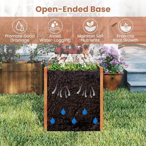 Raised Garden Bed with Trellis & Open (2 Count)