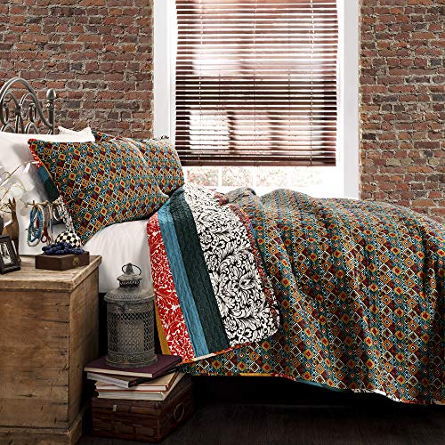 Boho Stripe Reversible Cotton Quilt 3