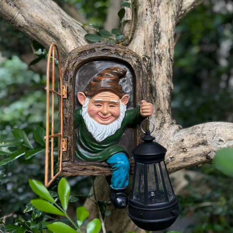 10'' Garden Gnome Statue with Solar Lights