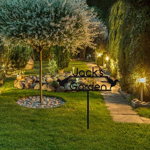 Personalized Metal Garden Sign with Stake