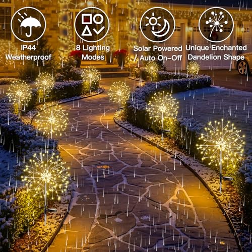 Solar Garden Lights Outdoor Waterproof Decorative (2 Count)