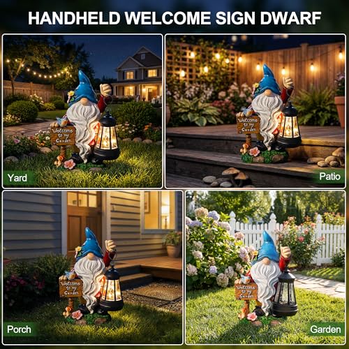 Garden Gnome Statues Figurine Lights