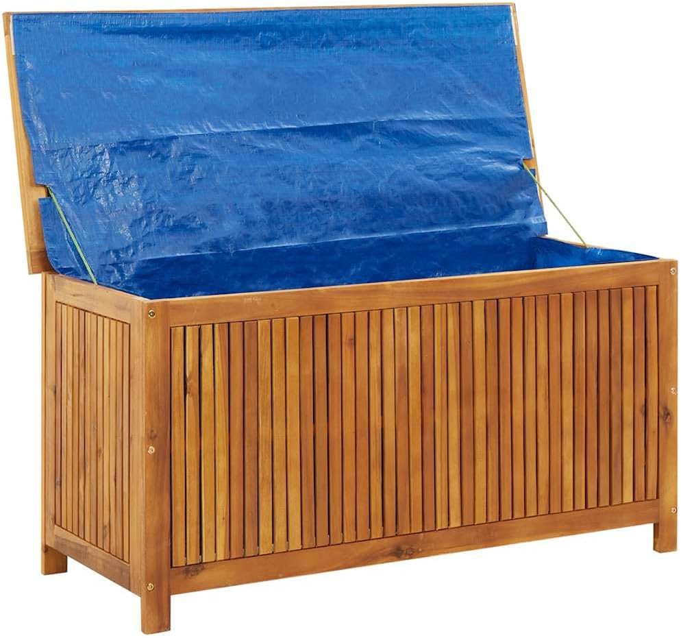 vidaXL Outdoor Storage Box - Wooden Deck Cabinet for Patio/Garden with Water-Resistant Lining, Farmhouse Style - HavenBliss Decor