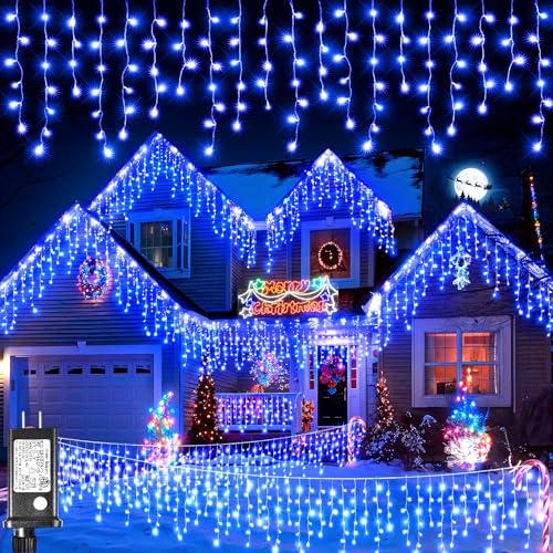 98FT 1216 LED Icicle Lights for Outside