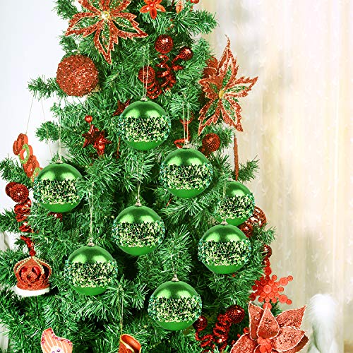 4pc Green Christmas Ball Ornaments (4 Count)