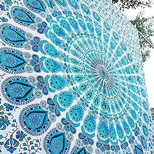 White Blue Tapestry