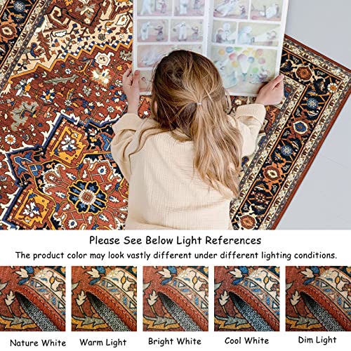 Ultra Thin Washable Oriental Area Rug