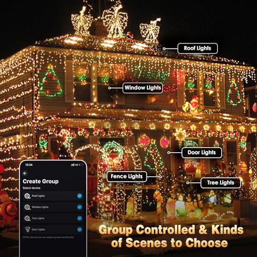 Smart Color Changing Christmas Halloween Tree Light String 66 FT 200 LED