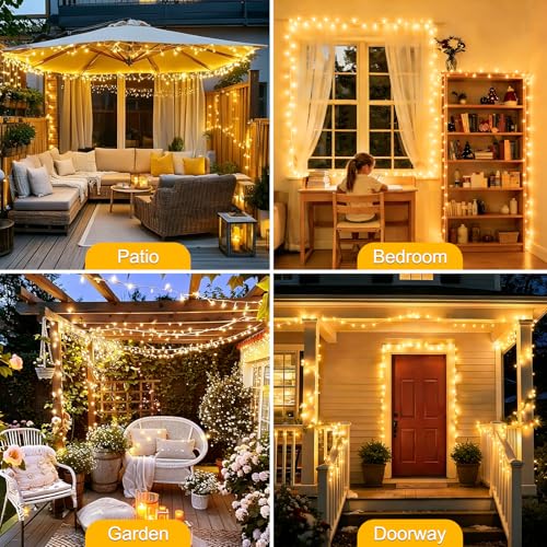 200FT 600LED Christmas Lights Plug in