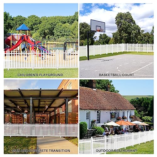 Vinyl Picket Fencing Post Kit 30" High for Straight PVC Decorative Fencings