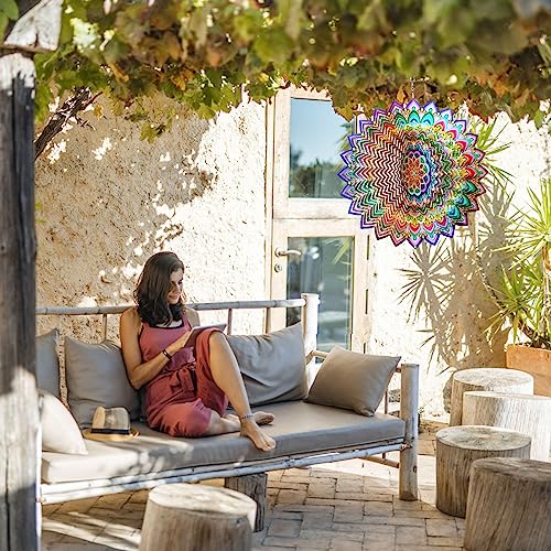 Wind Spinners Outdoor Mandala Lucky Clover