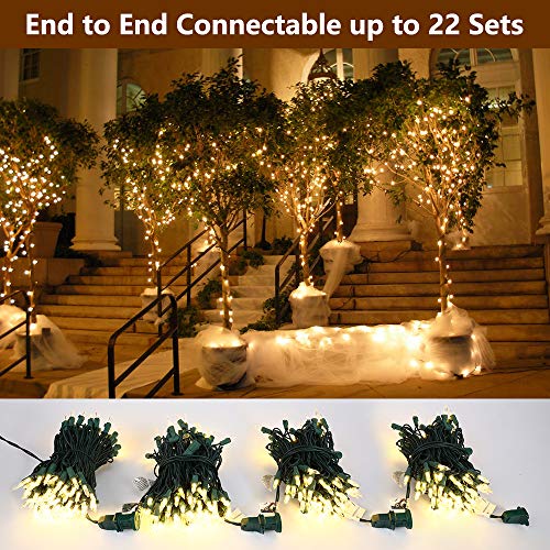Warm White Christmas Lights Connectable (33 Foot)