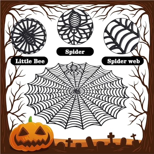 8 Pcs Halloween Spider Web Placemats (8 Count)
