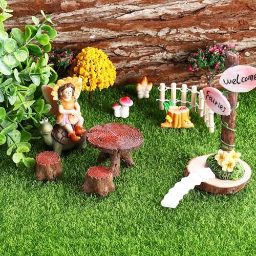 12 Pieces Fake Grass for Crafts Fairy Garden 6 x 6 Inches Artificial Garden Grass for Miniature Ornament Dollhouse DIY Decoration (12 Count)