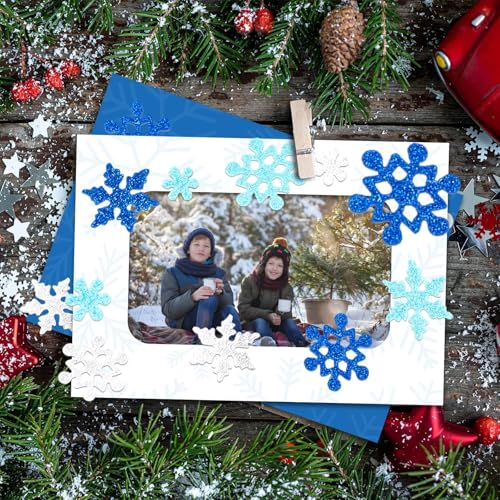28 Packs Winter Picture Frame Craft Kits for Kids (28 Count)