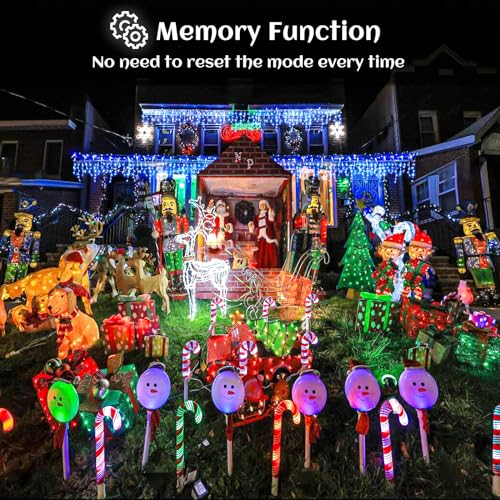 Blue Christmas Lights Outdoor 66ft 640LED Icicle Lights for Outside House