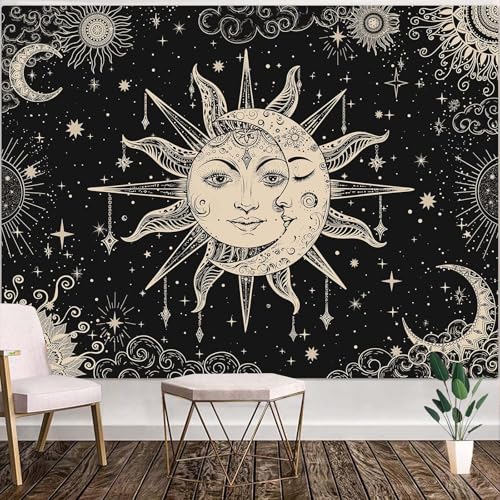 Sun and Moon Tapestry Mandala Wall Tapestry